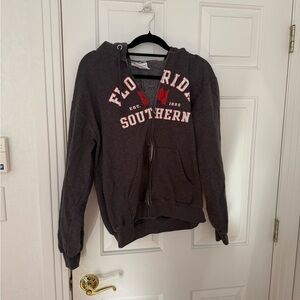 Champion Dark Gray Hoodie with Red Print-Florida Southern